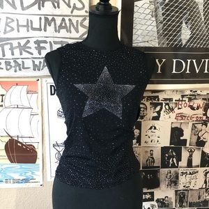 Totally 90's Sparkly Star Sheer Top